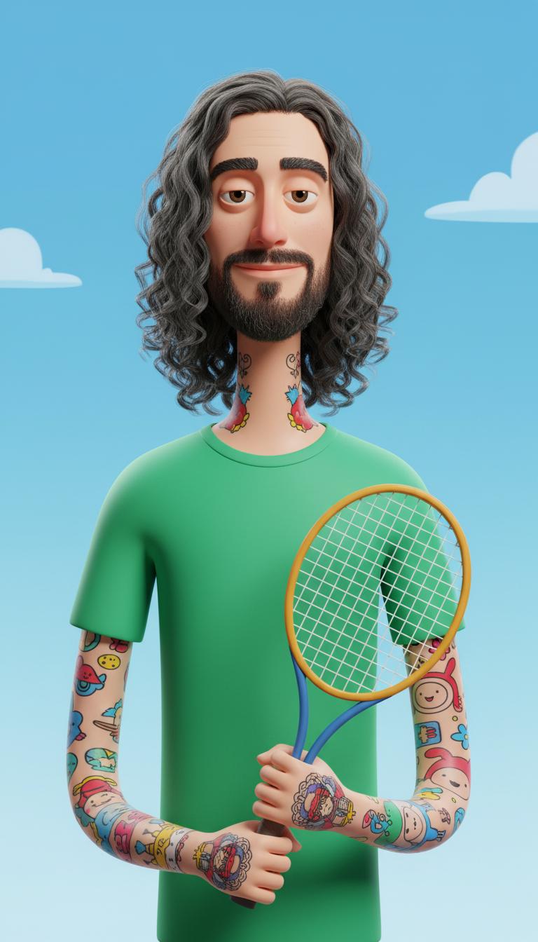 Teal Tracksuit Motion Portrait